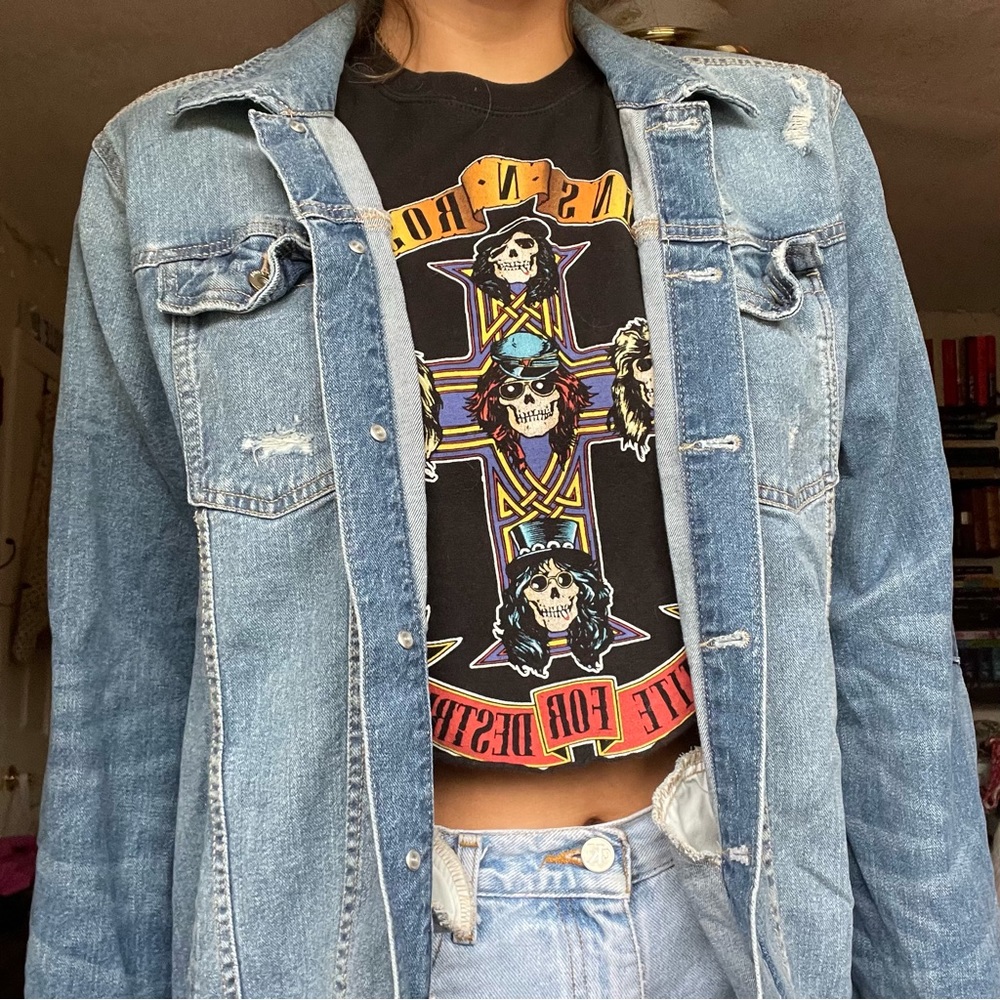 Distressed Patchwork Denim Jacket - image 4